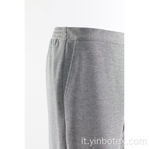 Pantaloni elasticizzati ponty grigio melange